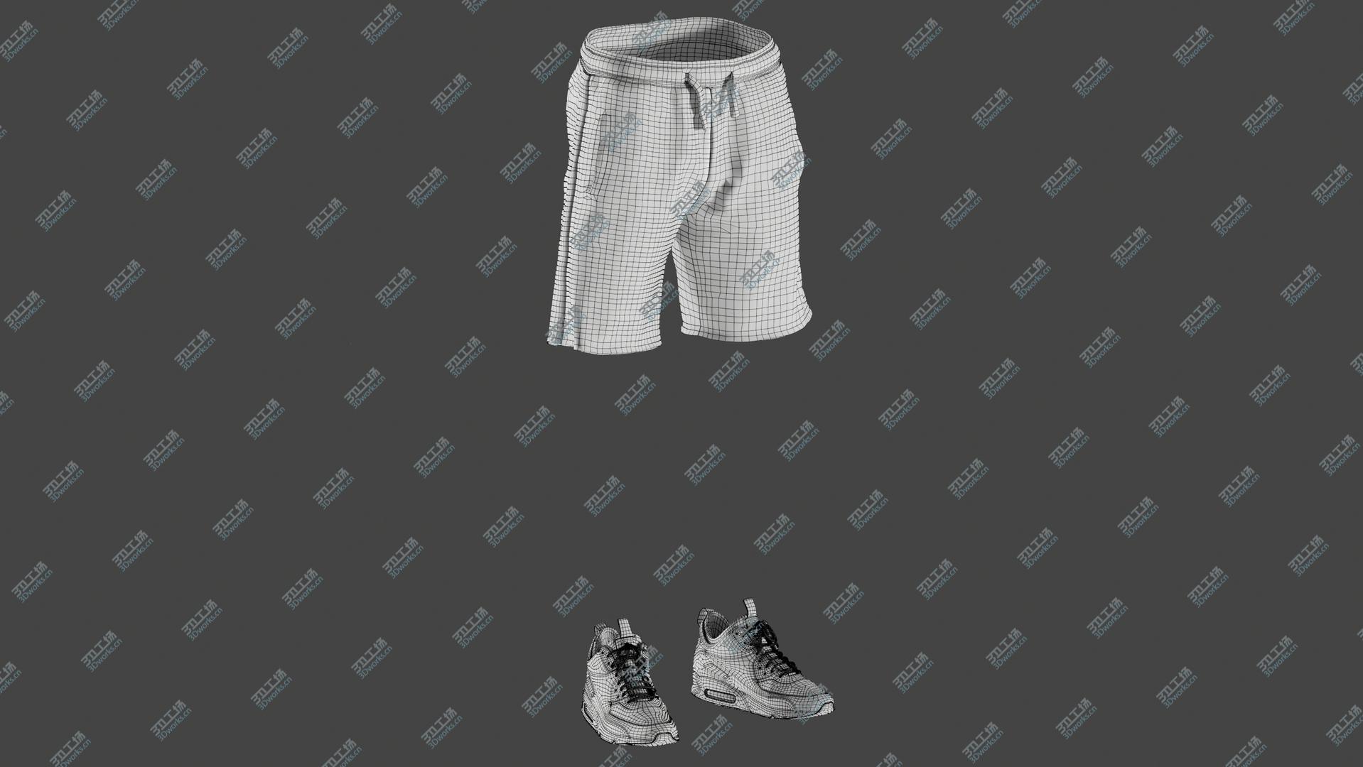 images/goods_img/202104091/Men's Shorts with Sneakers 9 3D model/5.jpg